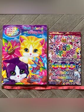 Lisa Frank coloring book and sticker book